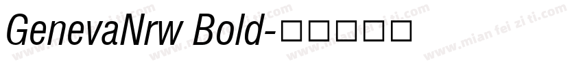 GenevaNrw Bold字体转换